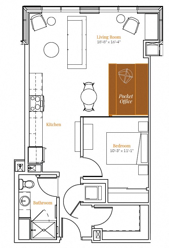  1 Bedroom 19 - Ori Expandable Apartment